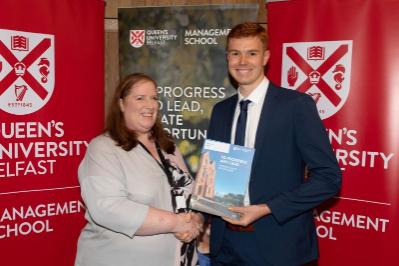 David Stinson, Winner of Best second year student in 'Financial and Management Accounting', Presented by ASM